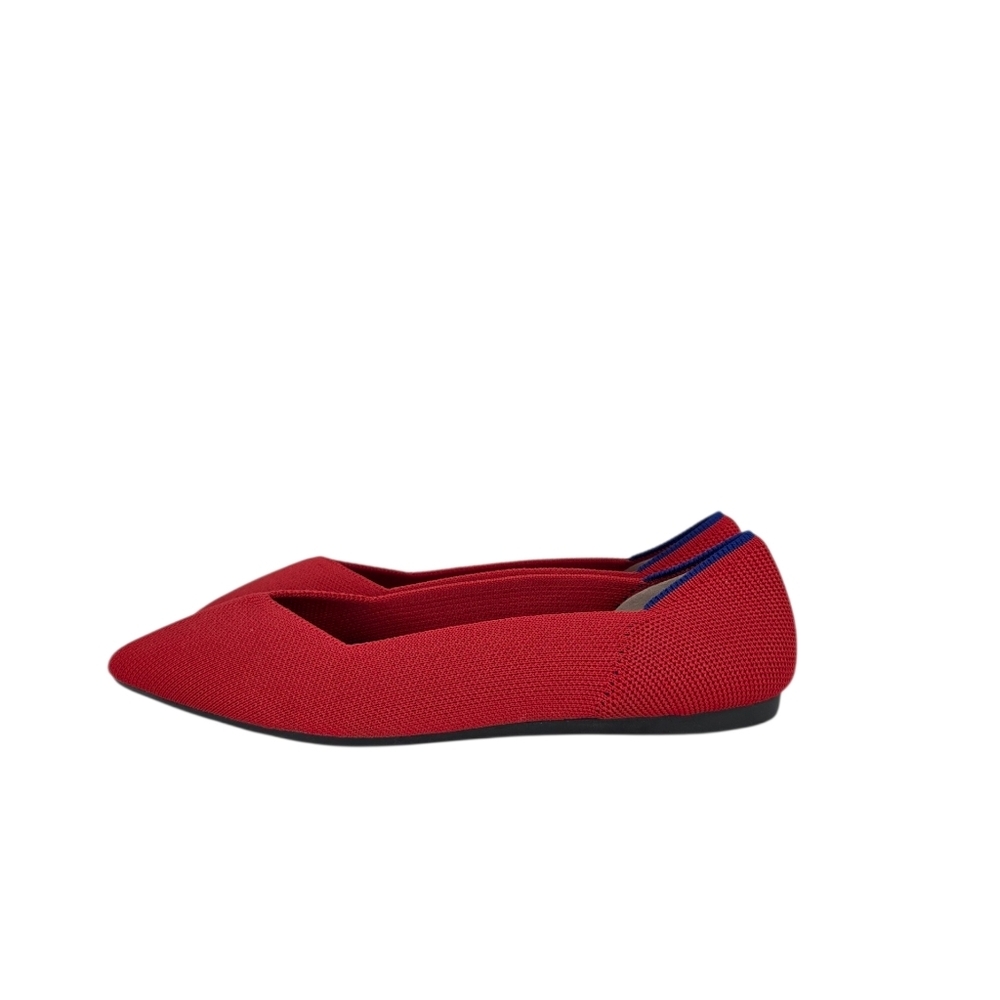 Rothy's "The Point" Pointed Toe Textile  Red Slip On Flats Shoes Women’s Size 8